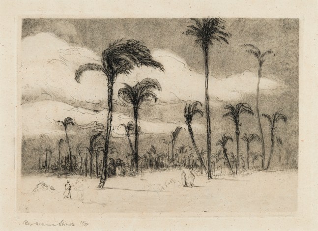 Hermann Struck, Haifa V, c. 1923
Etching, 7.87 by 5.51 inches
(20 by 14 cm)
Framed: 13 1/2 x 11 inches
Edition 26 of 50
(Inv# HS924.1)