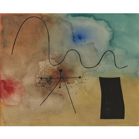 Joan Miro, Musique, c.1935, watercolor, pen, and

ink on paper, 11 3/4 x 14 3/4 inches (29.8 x 37.5 cm)