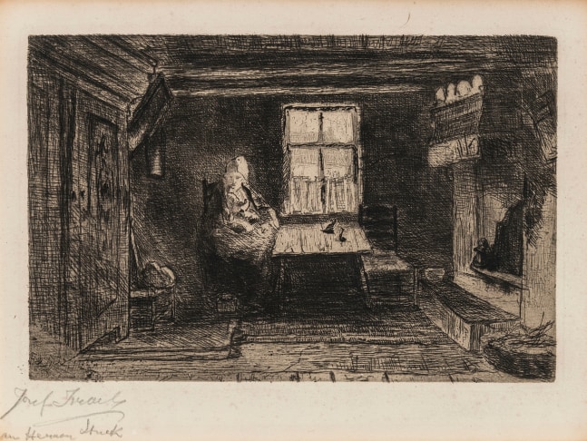 Hermann Struck, After Joseph Israels
Etching, 9.06 by 6.02 inches
(23 by 15.3 cm)
Framed: 17 1/4 x 13 3/4 inches
(Inv# HS3110)