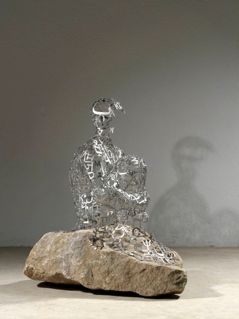 Jaume Plensa, The Hermit I, 2011, stainless steel&amp;nbsp;

&amp;nbsp;and stone, 98.1 x 59.1 x 89.9 cm