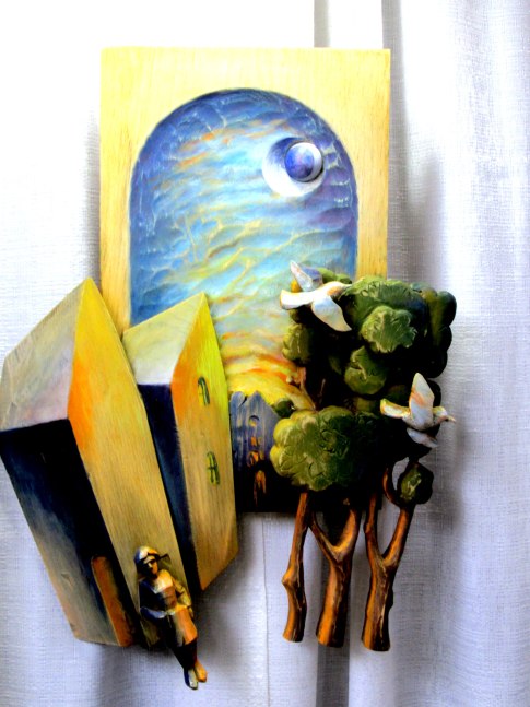 TWILIGHT. From the series &amp;quot;Parts of the day&amp;quot;

Wood

18&amp;quot; x 12.5&amp;quot; x 2.75