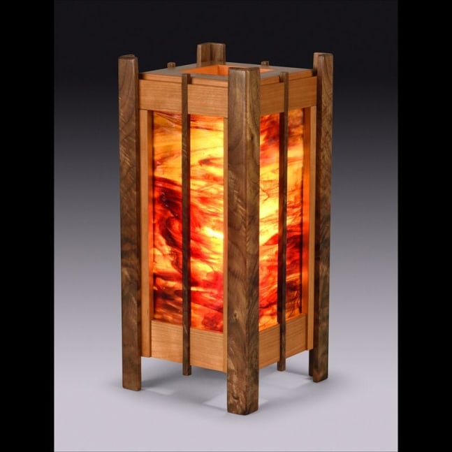 Craftsman Lantern&amp;nbsp;

Wood with art glass&amp;nbsp;

6&amp;quot;x6&amp;quot;x14&amp;quot;