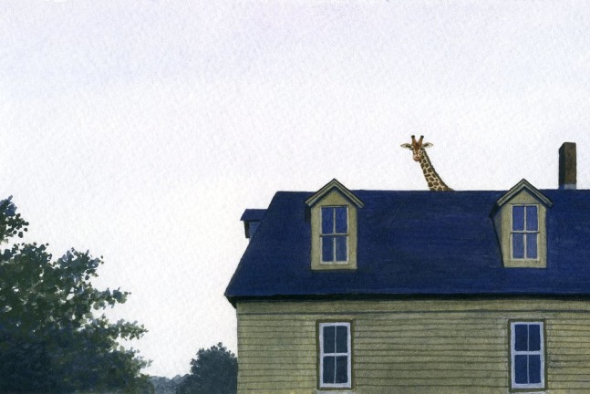 Giraffe on Roof
Gouache on paper
8&amp;quot; x 5&amp;quot;
2015
&amp;nbsp;