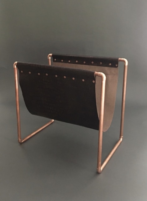 Italian Leather and copper magazine rack
Leather and copper
16&amp;quot; x 18&amp;quot; x 12&amp;quot;
2020