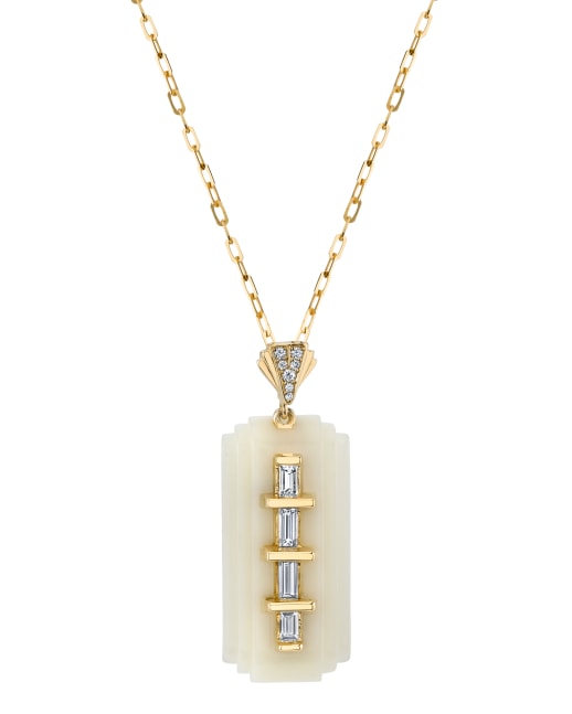 ArtDEco Streamline Miami Pendant with seeds of palm treees 

Palm Tree Seeds, Gold and diamonds

40 x 14 x 7