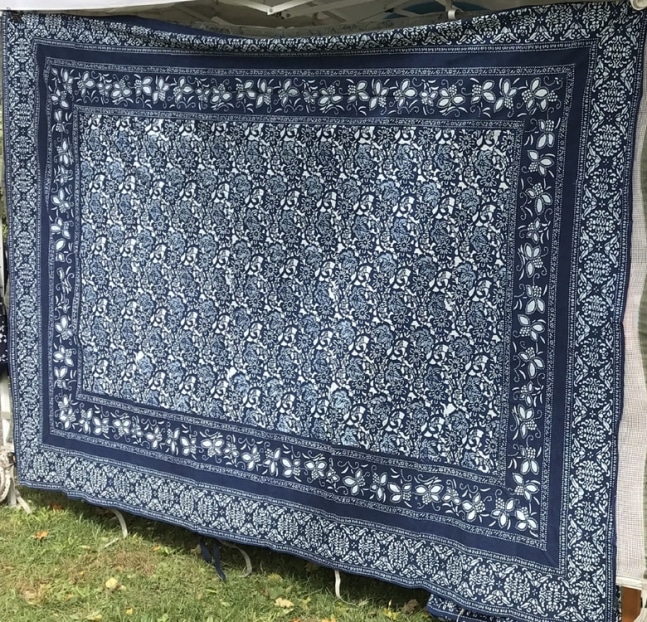 Tapestry
cotton, natural indigo dye
110&amp;quot; x 75&amp;quot;

&amp;nbsp;