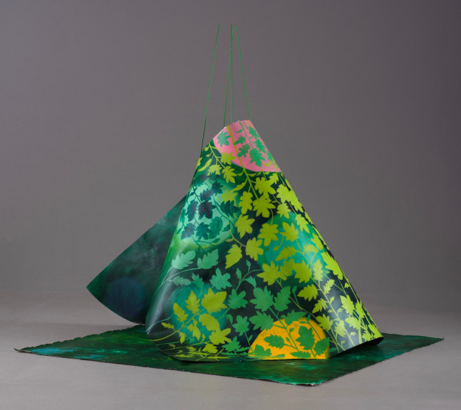 Adjoa J. Burrowes, Garden Cloak, 2022
Acrylic on cotton canvas and paper, wire, 56 x 52 x 52 inches