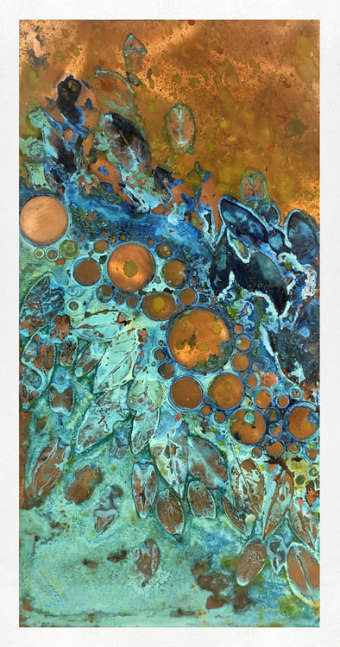 abstract copper painting