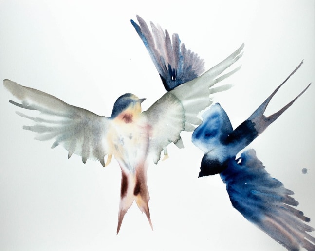 Swallows in Flight No. 4
Watercolor
26&amp;quot; x 22&amp;quot; x 1&amp;quot;
2019