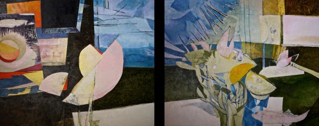 The Sun Always Rises I&amp;nbsp;&amp;amp; II
Acrylic and water mixable oil paints
64&amp;quot; x 26&amp;quot;
2020