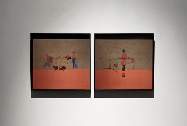 Territory problems,&amp;nbsp;2020
Watercolor, gouache, graphite, collage, pigmented ink, archival paper
15.75&amp;Prime; x 35&amp;Prime; (overall) | 15.5&amp;Prime; x 16.5&amp;Prime; (Each of 2)