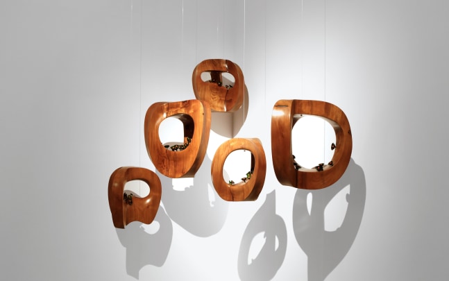 Takeover, 2021
Teak wood and lacquered wood
82&amp;quot; x 69&amp;quot; x 49.5&amp;quot; (Variable)
TG# 4328