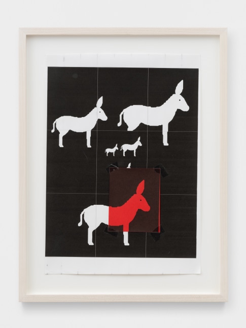 A SIMPLE FRIEND (27)
2020
Photocopy on colored paper, transparent tape
Sheet 29.5 x 21 cm / 11 5/8 x 8 1/4 inches
Frame 37 x 28 x 3 cm / 14 5/8 x 11 x 1 1/8 inches
CARRO47540