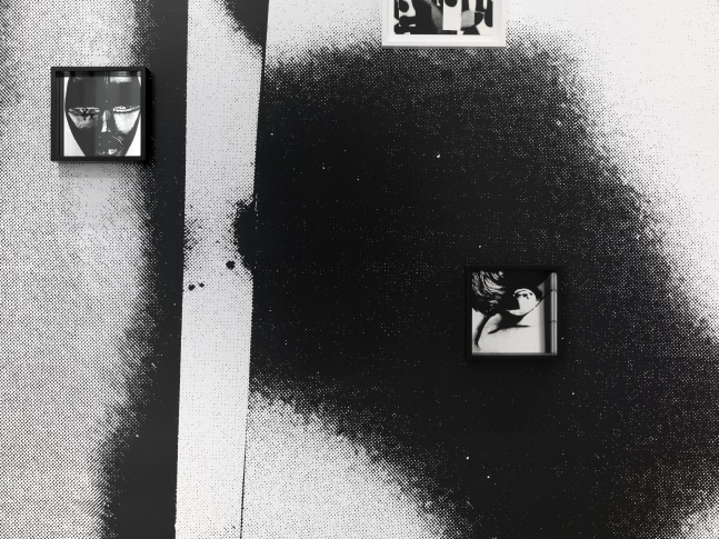 Installation view of paintings by Adam Pendleton