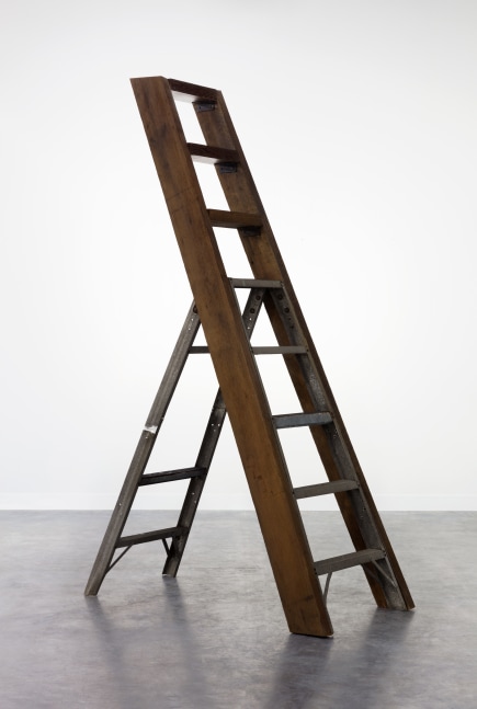 Indoor view of sculpture by Oscar Tuazon