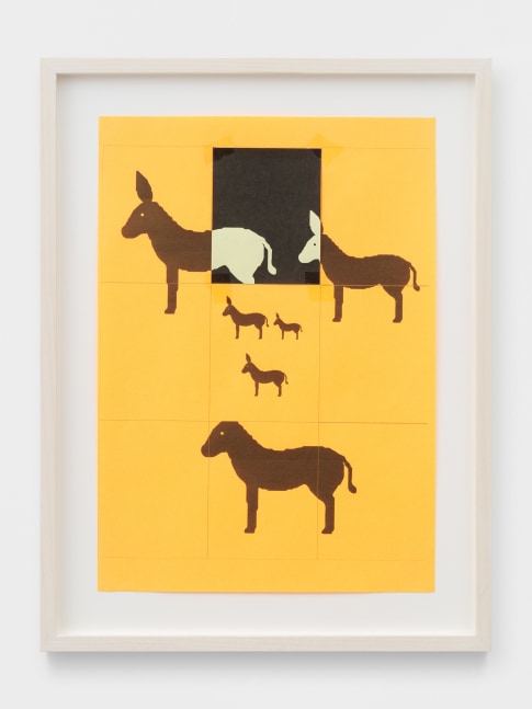 A SIMPLE FRIEND (3)
2020
Photocopy on colored paper, transparent tape
Sheet 29.5 x 21 cm / 11 3/4 x 8 1/4 inches
Frame 37 x 28 x 3 cm / 14 1/2 x 11 x 1 1/8 inches
CARRO47408