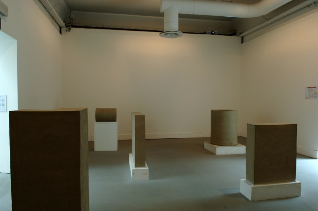 Installation view of sculptures by Peter Fischli and David Weiss