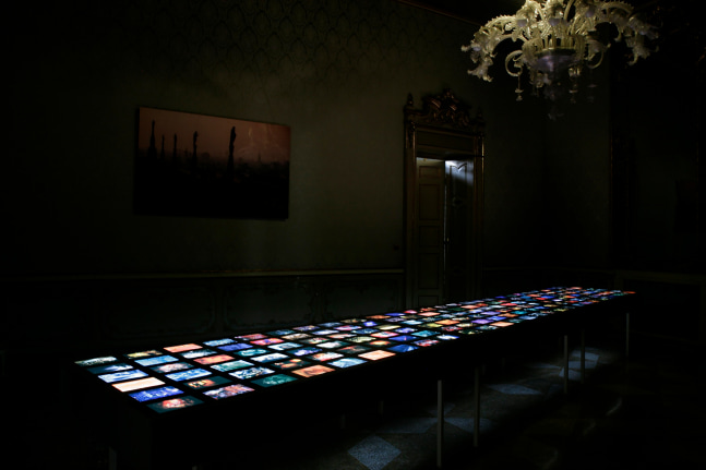 Installation view of photographs by Peter Fischli and David Weiss