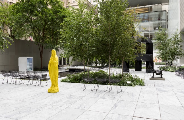 Installation view of sculptures by Peter Fischli and David Weiss