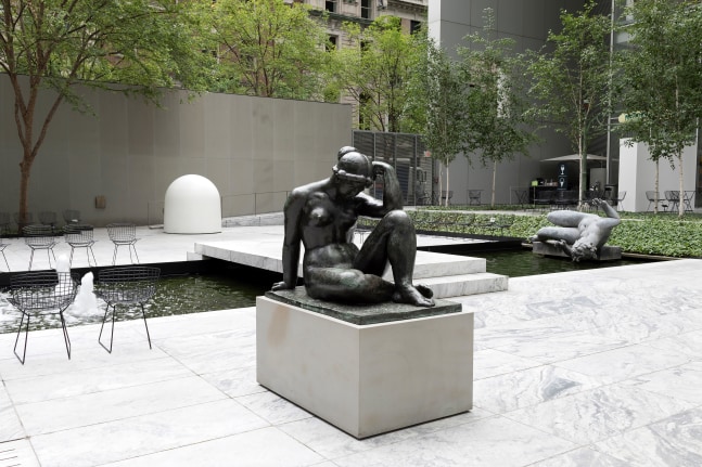 Installation view of sculptures by Peter Fischli and David Weiss