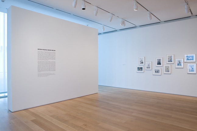 Installation views of photographs by Peter Fischli and David Weiss