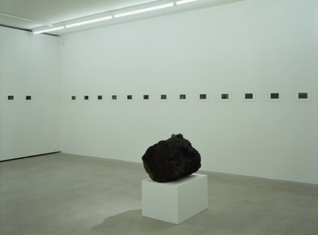 Installation view of Peter Fischli David Weiss photography and sculpture exhibition