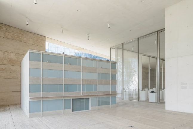 Installation view of sculptures by Peter Fischli and David Weiss