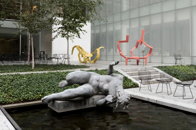 Installation view of sculptures by Peter Fischli and David Weiss