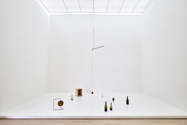 Installation view of sculptures by Peter Fischli and David Weiss