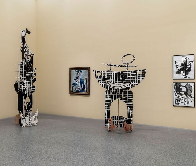 Installation view of painting by Tobias Pils