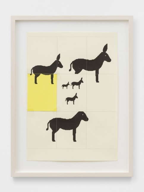 A SIMPLE FRIEND (22)
2020
Photocopy on colored paper, transparent tape
Sheet 29.5 x 21 cm / 11 3/4 x 8 1/4 inches
Frame 37 x 28 x 3 cm / 14 1/2 x 11 x 1 1/8 inches
CARRO47423