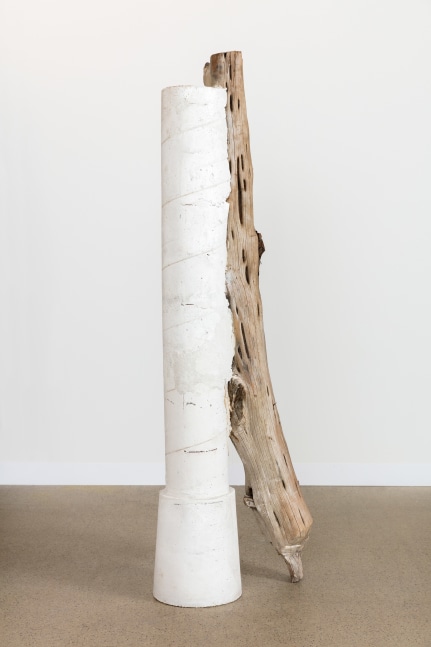 Indoor view of sculpture by Oscar Tuazon