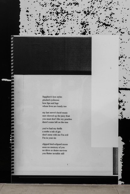 Installation view of paintings by Adam Pendleton