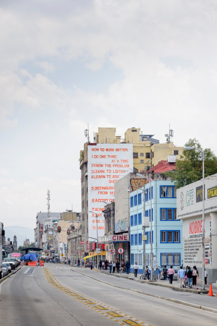 Installation view of sculptures by Peter Fischli and David Weiss