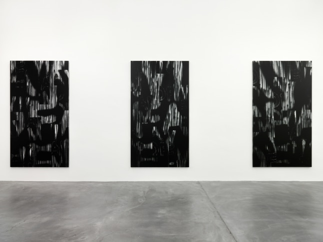 Installation view of Adam Pendleton wall-based works