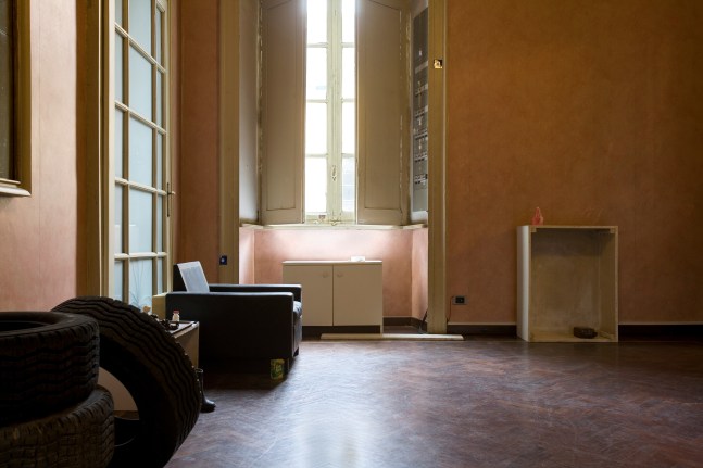 Installation view of sculptures by Peter Fischli and David Weiss