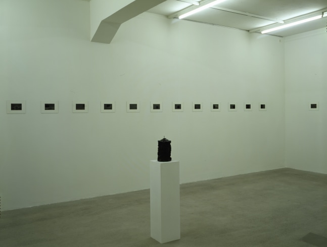 Installation view of Peter Fischli David Weiss photography and sculpture exhibition