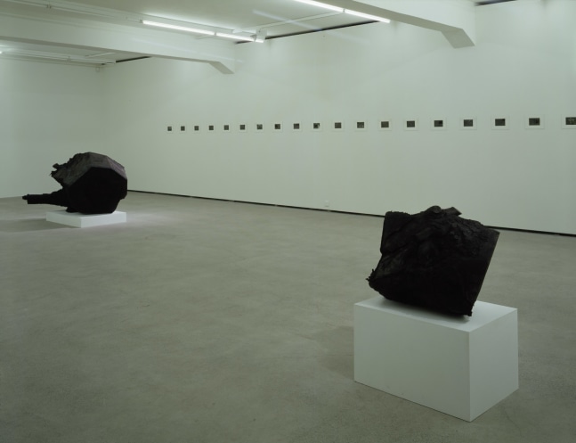 Installation view of Peter Fischli David Weiss photography and sculpture exhibition