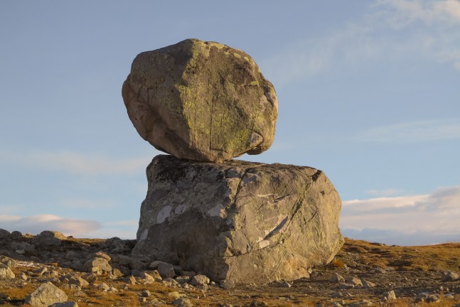 Installation view of sculpture by Peter Fischli and David Weiss