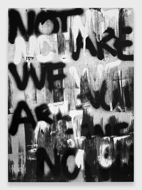 Silkscreen by Adam Pendleton Untitled (WE ARE NOT) 2019 Silkscreen ink on canvas 244 × 175.5 cm / 96 × 69 in