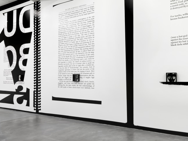 Installation view of Adam Pendleton wall-based works