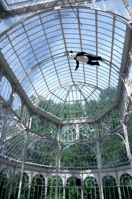 Installation view of sculptures by Peter Fischli and David Weiss