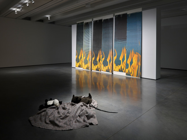 Installation view of sculptures by Peter Fischli and David Weiss