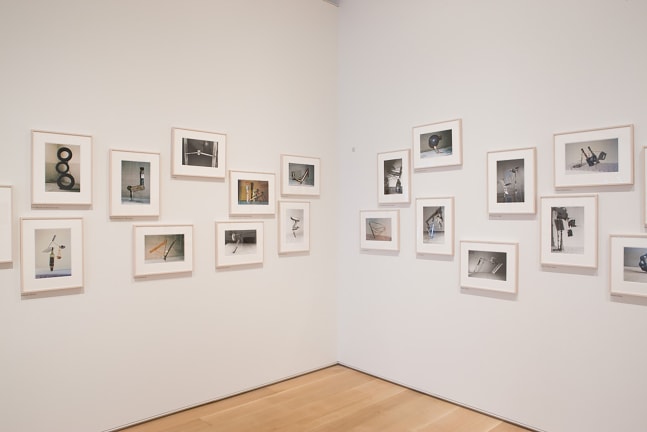 Installation views of photographs by Peter Fischli and David Weiss