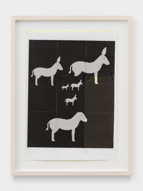 A SIMPLE FRIEND (16)
2020
Photocopy on colored paper, transparent tape
Sheet 29.5 x 21 cm / 11 3/4 x 8 1/4 inches
Frame 37 x 28 x 3 cm / 14 1/2 x 11 x 1 1/8 inches
CARRO47419