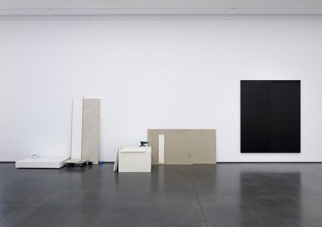 Installation view of sculptures by Peter Fischli and David Weiss
