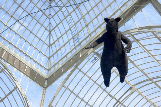 Installation view of sculptures by Peter Fischli and David Weiss