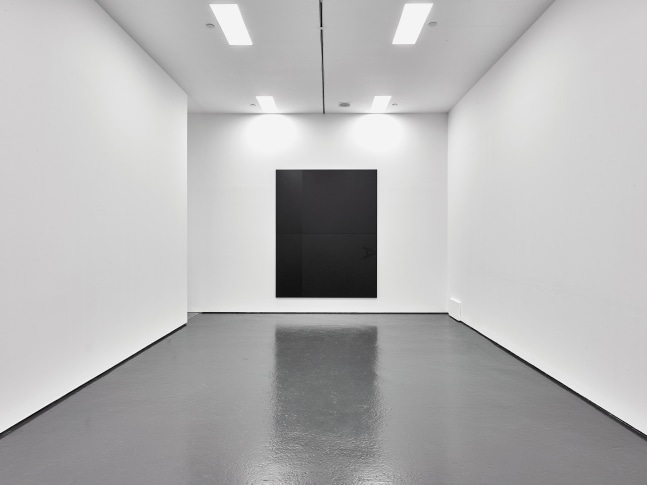 Installation view of paintings by Adam Pendleton