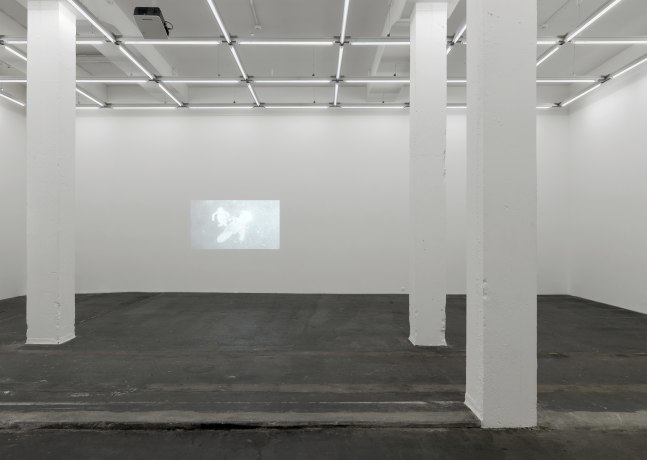 Installation view of Peter Fischli David Weiss film and sculpture exhibition