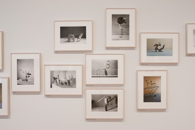 Installation views of photographs by Peter Fischli and David Weiss